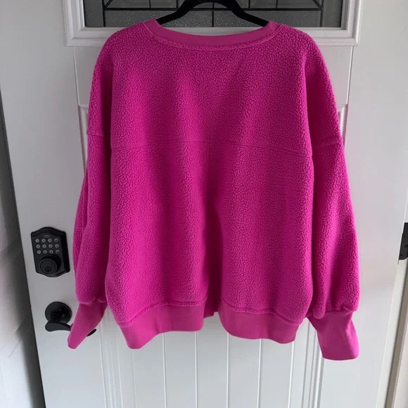 Vibrant Fuchsia Crew Neck Sweater - Picture 5 of 5
